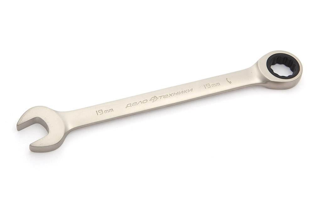 Ключ комбинированный рожково-накидной, трещеточный (ДелоТехники: 19*19 мм)