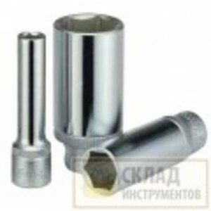 Торцевая головка 3/8 глубокая 16 мм  6 гр L=63 мм FORCE