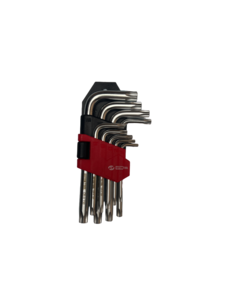 Набор ключей торкс L-образные, 9 предметов (Автом Tool: Т10-Т50, РROFFI, DIN3124, CrV)