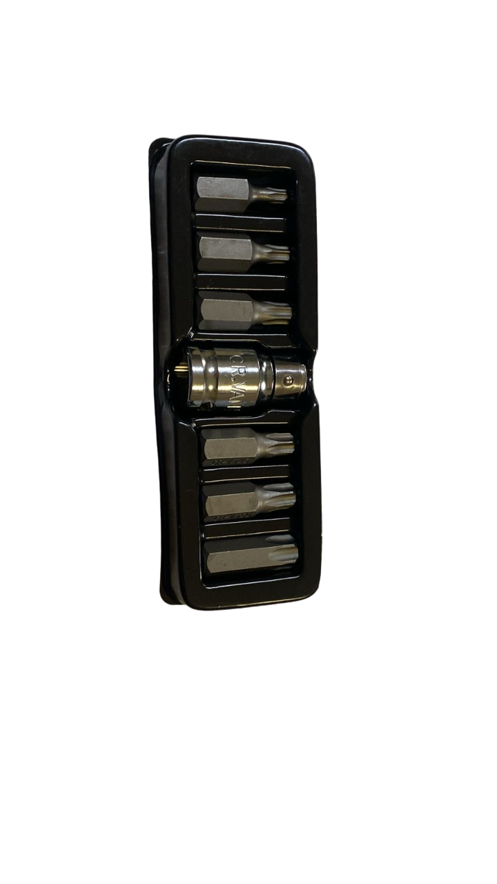 Набор бит торкс (TORX) 7 предметов (Т25-Т55, адаптер 1/2"х3/8")  ABTOMTOOL