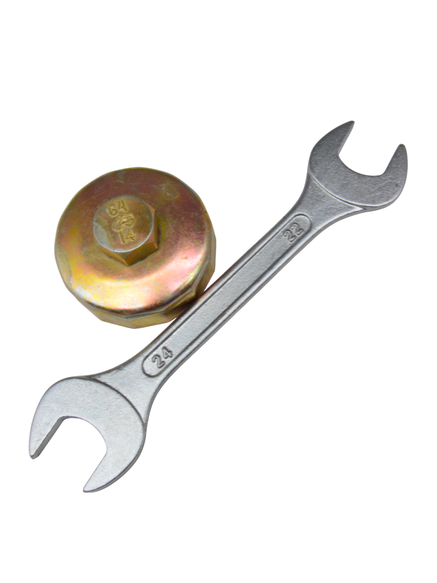 Съемник масляного фильтра 64 мм 14 граней с ключом 22х24мм