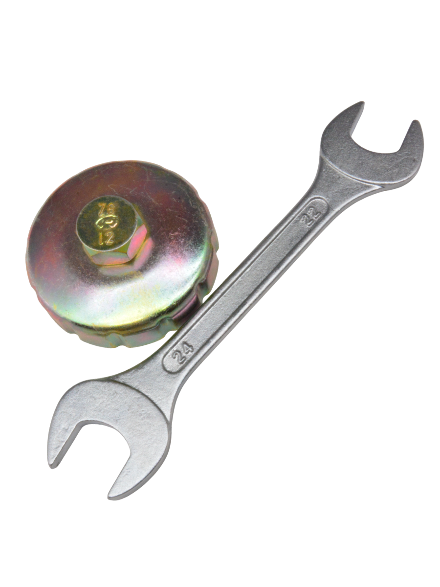 Съемник масляного фильтра 76 мм 12 граней с ключом 22х24мм