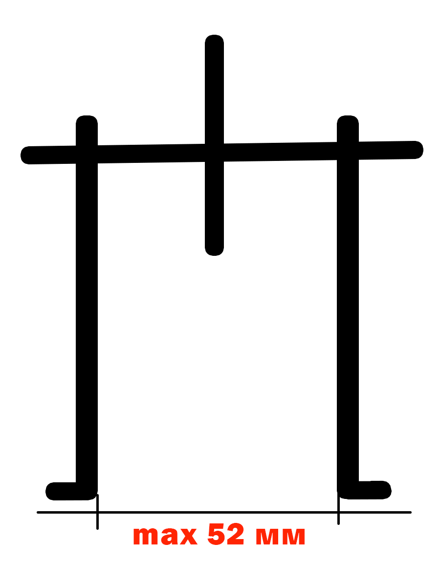 2-х лап с-к раздвиж с стяж  75 мм ф38-65мм (жёлтый)/50  ДЕЛО МАСТЕРА 72083