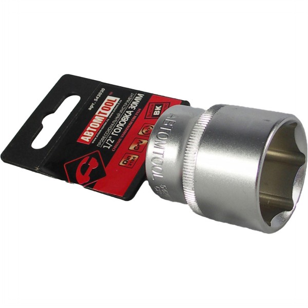 Торцевая головка (АвтомTool: 1/2, 30 мм, 6-гран)