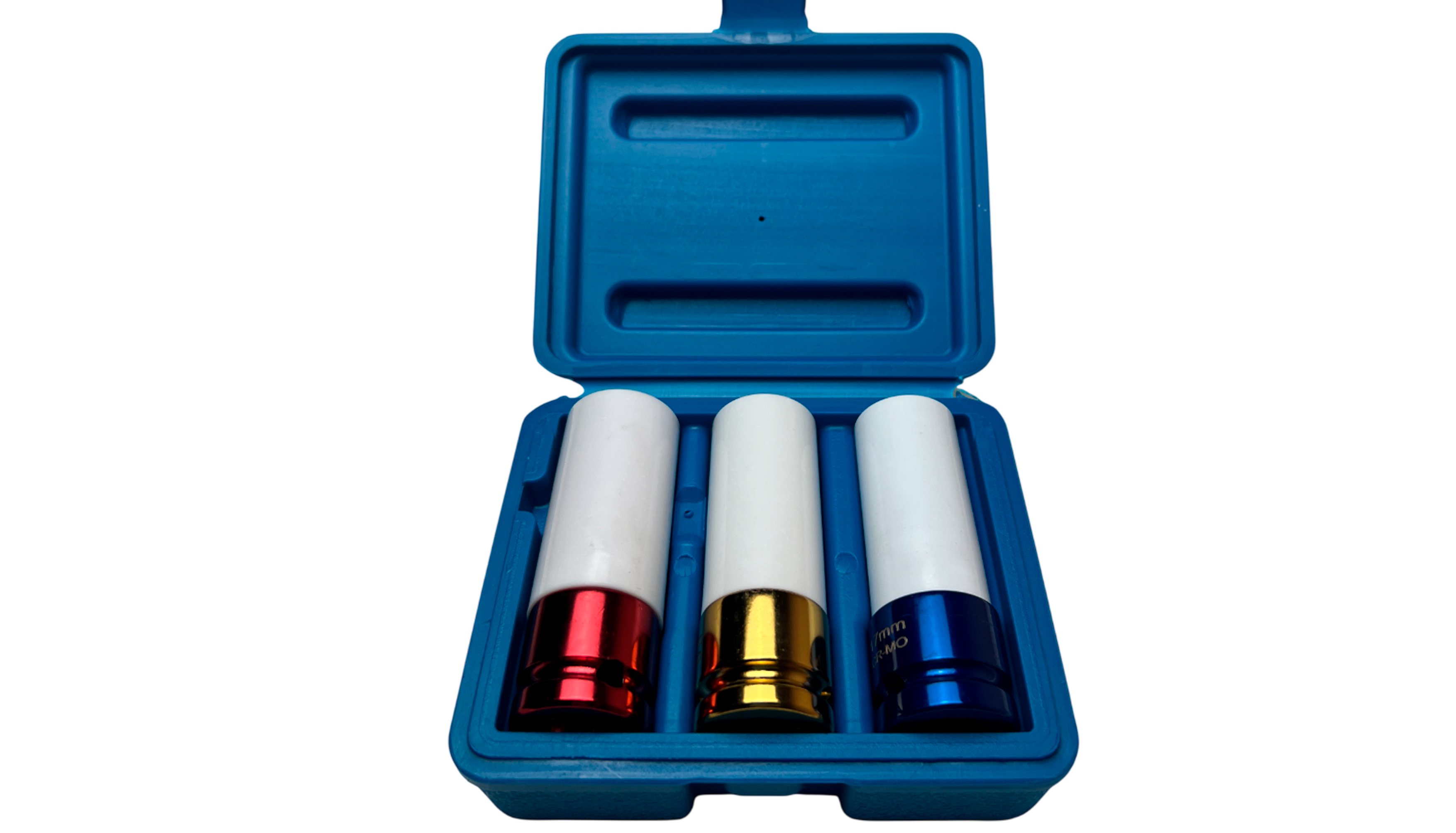 Набор головок ударных колёсных (Дело Мастера: 1/2",17, 19, 21 мм, L-85 мм, с пластиковой защитой, Cr-V)