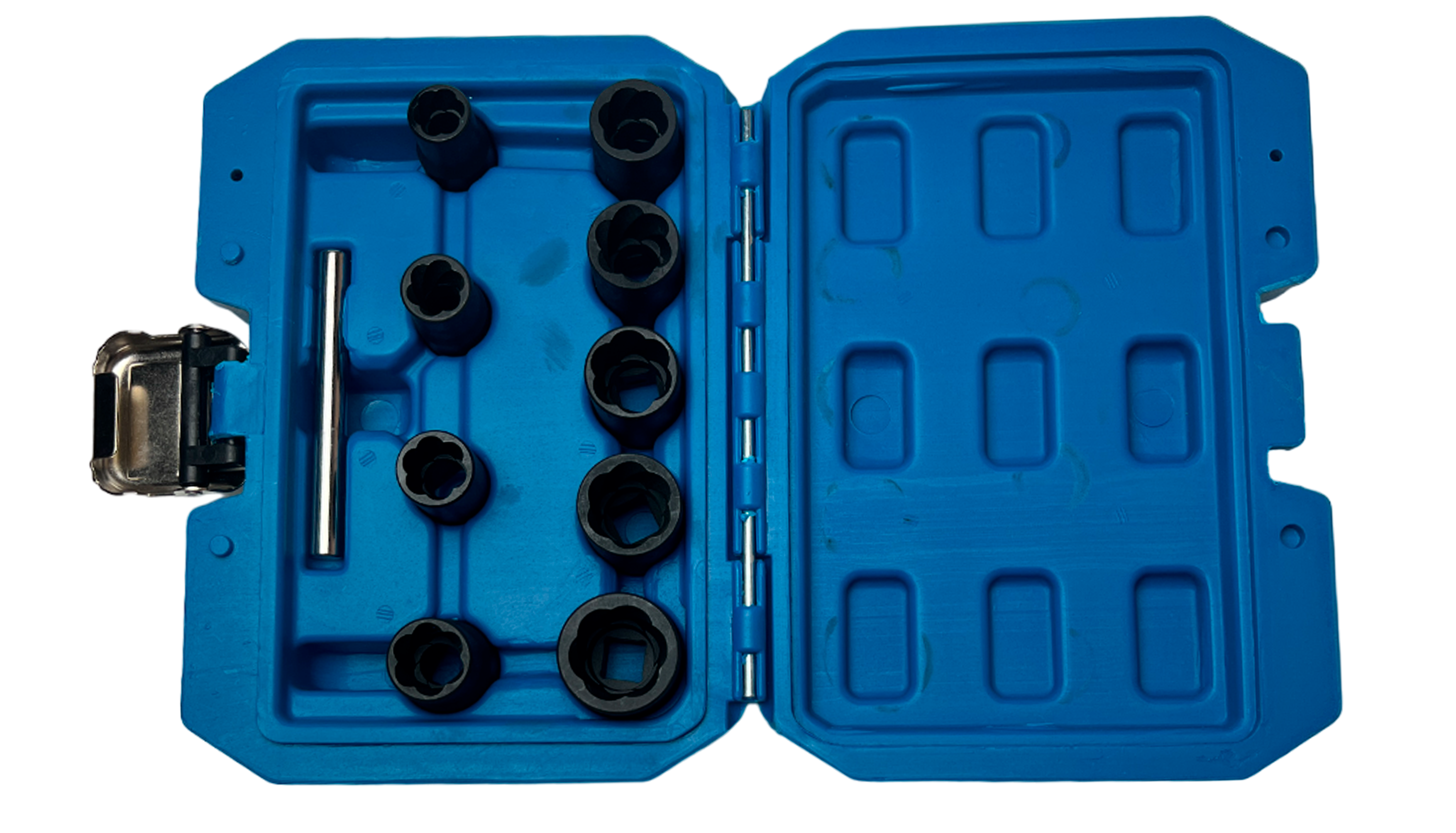 Набор головок для поврежденных болтов и гаек 10 предметов (Дело Мастера: 10-19 мм; 50 мм, Cr-Mo)