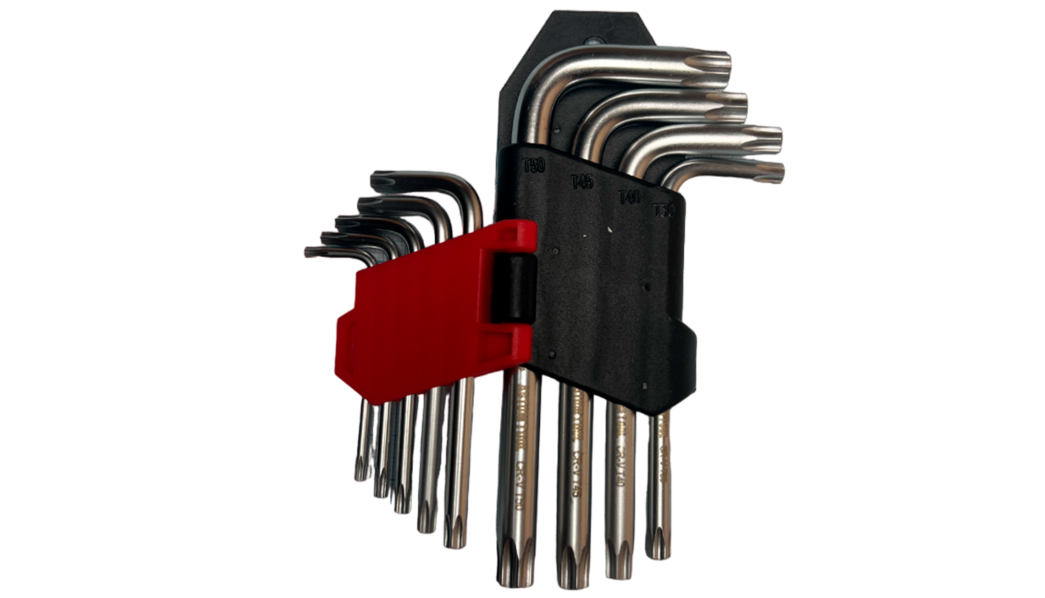 Набор ключей торкс L-образные, 9 предметов (Автом Tool: Т10-Т50, РROFFI, DIN3124, CrV)